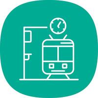metro station linje kurva ikon design vektor