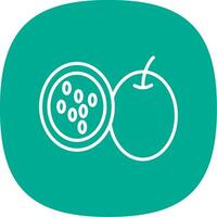 Leidenschaft Obst Linie Kurve Symbol Design vektor