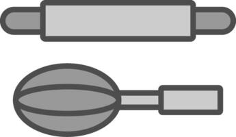 Backen Linie gefüllt Graustufen Symbol Design vektor