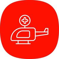 luft ambulans linje kurva ikon design vektor