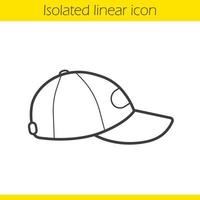 basebollkeps linjär ikon. tunn linje illustration. kontur symbol. vektor isolerade konturritning
