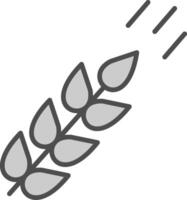 Weizen Linie gefüllt Graustufen Symbol Design vektor