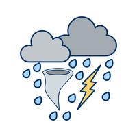 Schlechtes Wetter-Vektor-Symbol vektor