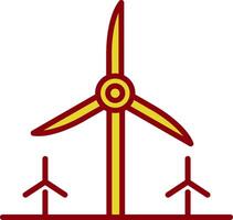 Turbine Energie Jahrgang Symbol Design vektor