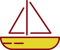 Segeln Boot Jahrgang Symbol Design vektor