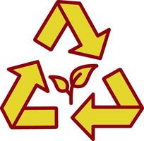 Recycling Jahrgang Symbol Design vektor