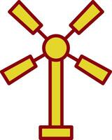 Windmühle Jahrgang Symbol Design vektor