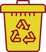 recyceln Behälter Jahrgang Symbol Design vektor