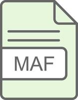 maf fil formatera fylla ikon design vektor