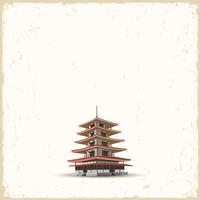 japansk pagod på grunge bakgrund vektor
