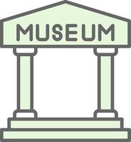 museum fylla ikon design vektor