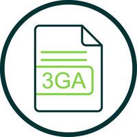 3ga Datei Format Linie Kreis Symbol Design vektor