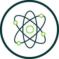 Atom Linie Kreis Symbol Design vektor