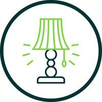 Lampe Linie Kreis Symbol Design vektor