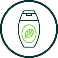 Shampoo Linie Kreis Symbol Design vektor