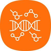 DNA Linie Kurve Symbol Design vektor