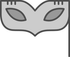 Auge Maske Linie gefüllt Graustufen Symbol Design vektor