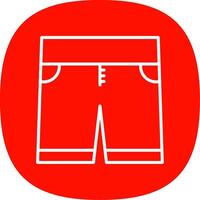 kurze Hose Linie Kurve Symbol Design vektor