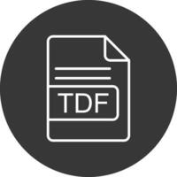 tdf Datei Format Linie invertiert Symbol Design vektor