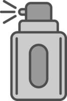 Deodorant Linie gefüllt Graustufen Symbol Design vektor