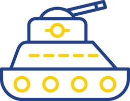 Panzer Linie zwei Farbe Symbol Design vektor