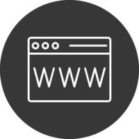 Webseite Linie invertiert Symbol Design vektor