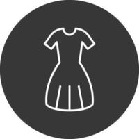 klänning linje omvänd ikon design vektor