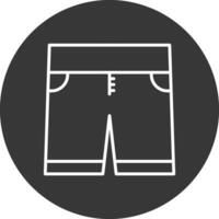 kurze Hose Linie invertiert Symbol Design vektor