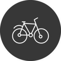 cykel linje omvänd ikon design vektor