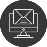 Mail Linie invertiert Symbol Design vektor