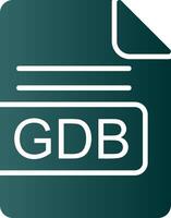 gdb Datei Format Glyphe Gradient Symbol vektor