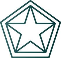 Star Pentagon Linie Gradient Symbol vektor