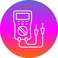 multimeter linje lutning cirkel ikon vektor