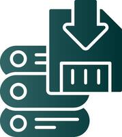 speichern Daten Glyphe Gradient Symbol vektor