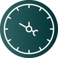 Symbol für den Glyphenverlauf der Uhr vektor