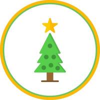 Weihnachten Baum eben Kreis Symbol vektor