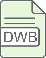 dwb fil formatera fylla ikon design vektor