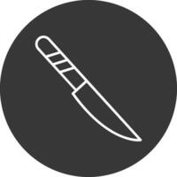 kniv linje omvänd ikon design vektor