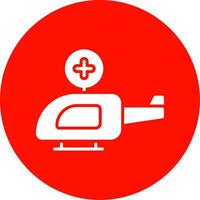luft ambulans mång Färg cirkel ikon vektor