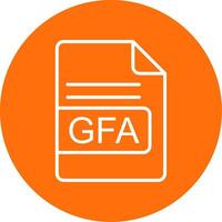 gfa fil formatera mång Färg cirkel ikon vektor