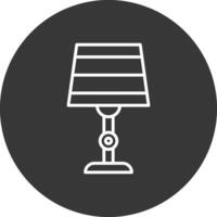 Lampe Linie invertiert Symbol Design vektor