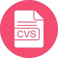 cvs fil formatera mång Färg cirkel ikon vektor