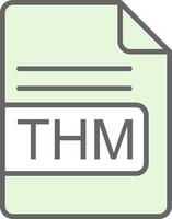 thm fil formatera fylla ikon design vektor