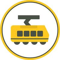 Straßenbahn eben Kreis Symbol vektor