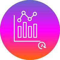 Zeit Analyse Linie Gradient Kreis Symbol vektor