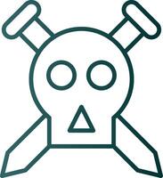 Symbol für den Gradienten der Totenkopflinie vektor