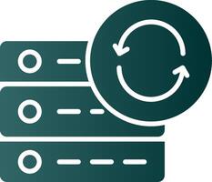 Daten Synchronisation Glyphe Gradient Symbol vektor