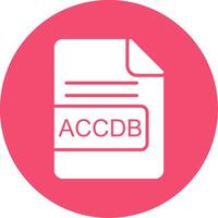 accdb fil formatera mång Färg cirkel ikon vektor