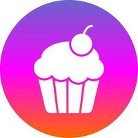 Cupcake Glyphe Gradient Kreis Symbol Design vektor