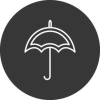 Regenschirm Linie invertiert Symbol Design vektor